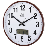 Jam dinding Digital 18 inci, dinding Digital sederhana LCD dengan kalender suhu, Azan sunyi Non-Tick untuk dekorasi rumah doa kustom