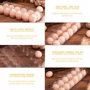 Khả năng hiển thị cao 12 gói khay trứng nhựa tinh thể rõ ràng trứng hộp carton cao cấp bao bì trứng cho kệ siêu thị hiển thị - Product Image 3