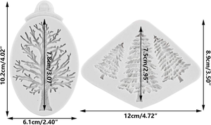 Molde de Silicona 100% de Grado Alimenticio Ecológico Blanco con Forma de Árbol de Navidad para Utensilios de Reposterí<span class=keywords><strong>a</strong></span> Familiar, Herramienta para <span class=keywords><strong>Fondant</strong></span> y Pasteles, Herramientas de Panaderí<span class=keywords><strong>a</strong></span> - Product Image 2