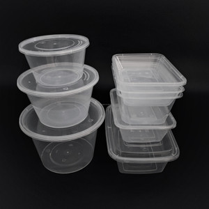 Customization Size Clear Plastic Rectangle Container For Takeaway Hot Cold Food Container
