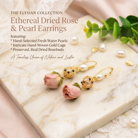 Boucles d'oreilles en résine avec fleurs séchées et perles, design floral artistique fait main, légères et confortables, bijoux de mode pour femmes
