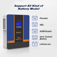 Onduleur Solaire Hybride SNADI 10KW avec Système d'Énergie Solaire à Batterie au Lithium 20kWh, Système Solaire Hybride 20KW Hors Réseau