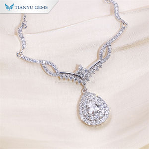Tianyu güzel takı özel ad mosswomen gümüş VVS Moissanite elmas zincir <span class=keywords><strong>10K</strong></span> 14K 18K kadınlar için gerçek altın kolye - Product Image 2