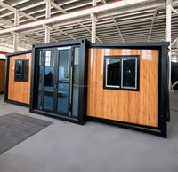 Tragbares 20ft 10ft Erweiterbares Container-Tiny-House mit Doppelflügeln, Vorgefertigtes Büro für Garten und Hinterhof