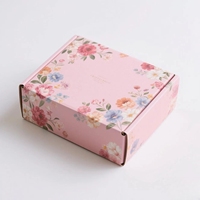 Boîte cadeau d'expédition de vêtements rose avec logo personnalisé Boîte avion ondulée pliante Boîte de rangement de grande capacité