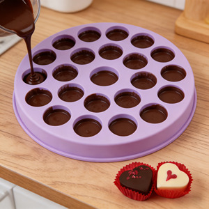 แม่พิมพ์ซิลิโคนรูปหัวใจ ดีไซน์ใหม่ คุณภาพสูง ทนความร้อน สำหรับทำ<span class=keywords><strong>ช็อกโกแลต</strong></span> ลูกอม คุกกี้ ขนมอบ และฟองดองท์ - Product Image 6
