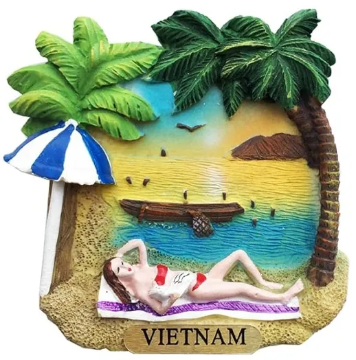 樹脂3Dベトナム海辺冷蔵庫マグネットお土産