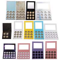 Palette de fards à paupières portable OEM personnalisée sous marque privée, avec miroir, 12 couleurs, finition mate, sérigraphie, boîte de maquillage en gros