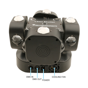 4-đầu xoay Laser Ánh Sáng sân khấu Disco bóng đầy đủ màu sắc chùm màu đỏ màu xanh lá cây cho thanh KTV <span class=keywords><strong>LED</strong></span> nguồn IP65 - Product Image 3