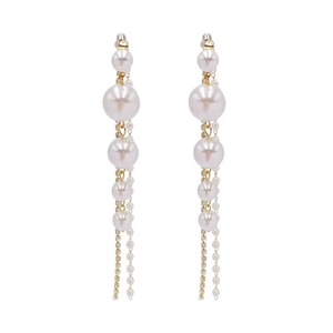 Pendientes Largos <span class=keywords><strong>de</strong></span> Perlas con Borlas y Diamantes, Joyería para Mujer, con Estilo y Personalidad - Product Image 5