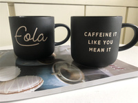 Vente en gros coffret cadeau en vrac logo personnalisé nordique 300ml tasse à latte en porcelaine noir mat tasse à café thé en céramique