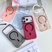Coque de téléphone magnétique translucide fine, couleur unie simple, compatible avec la charge sans fil, anti-chute, en TPU pour iPhone 17 18 Pro Max