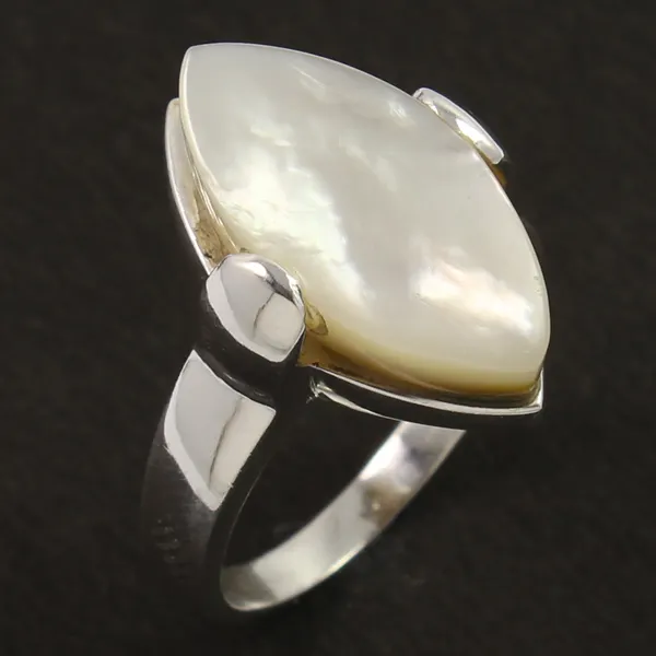 Mop Rings Amazing 925 Sterling Silver Ring All German Size Natural MOTHER OF PEARL Gemstone