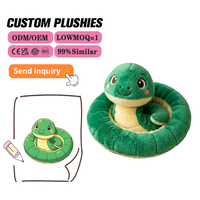 Jouet en peluche serpent brodé de haute qualité personnalisé, super doux, taille et couleur personnalisables, cadeau de Noël