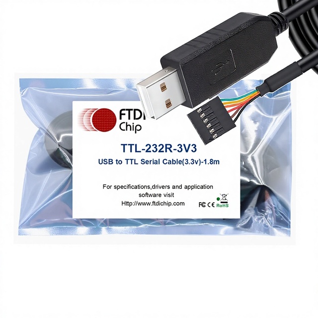 FTDI Chip USB TTL-232R-3V3 5V Galileo Development Board Programming Cable TTL232 Dupont Oxygen-free Copper PE Bag Packaging