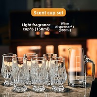 Ensemble de verres à whisky en cristal, verres de dégustation professionnels, verres à liqueur haut de gamme, style minimaliste et luxueux