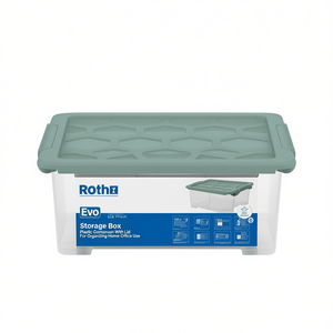 Rotho <b>Storage</b> Box Evo Safe 5 Pack <b>Plastic</b> Container With Lid For Organizing Home Office Use - Product Image 2