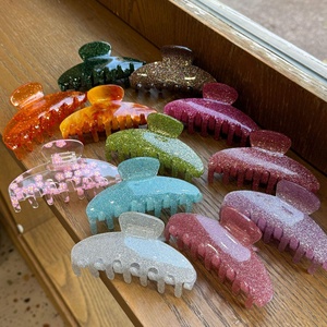 Xixing กิ๊บหนีบผมมีกลิตเตอร์7ซี่หนา10ซม. กิ๊บหนีบผมอะคริลิค - Product Image 3