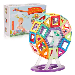 vliegtuig speelgoed baby Suppliers-Mini Kasteel Magnetische Bouwstenen 68 Stuks Voor Kids Baby 'S En Peuters Kleine Stem Educatief Speelgoed