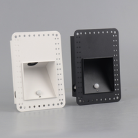 Lampe LED d'intérieur moderne à encastrer 3W IP30 avec détecteur de mouvement activé pour marcher, éclairage mural et d'escalier avec empreinte rectangulaire