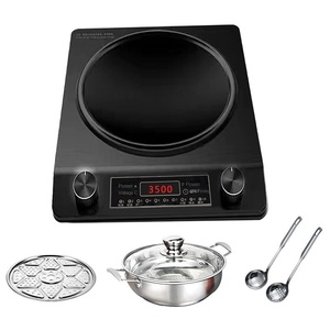 Placa de Inducción Cóncava Eléctrica de Alta Potencia 3500W, Acero Inoxidable, Control Táctil, Uso Comercial, Llama Fuerte, Estándar Estadounidense 110V - Product Image 4