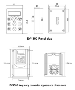 Convertidor de Frecuencia EV4300 de Fábrica, Trifásico 380V, Monofásico 220V, 0.75KW, 1.5KW, 2.2KW, para Motor, Ventilador, Bomba de Agua - Product Image 6