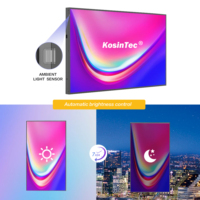 65 pouces semi-extérieur 4k Ultra-mince 3000nits moniteur Lcd haute luminosité Android Digital Signage écran d'affichage publicitaire SDK