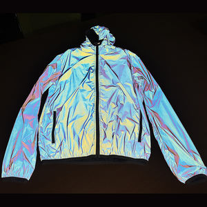 Veste <span class=keywords><strong>en</strong></span> Nylon <span class=keywords><strong>de</strong></span> couleur violette, manteau <span class=keywords><strong>de</strong></span> beauté <span class=keywords><strong>en</strong></span> tissu tricoté réfléchissant <span class=keywords><strong>arc</strong></span>-<span class=keywords><strong>en</strong></span>-<span class=keywords><strong>ciel</strong></span> avec échantillon gratuit, bien visible la <span class=keywords><strong>nuit</strong></span> - Product Image 2