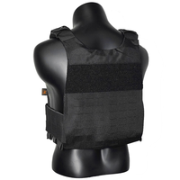 Chaleco Táctico JSH Personalizable con Cremallera, Impermeable, de Nailon, con Sistema Molle, de Poliéster, para Protección al Aire Libre, Defensa Personal, Unisex