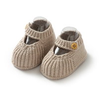 Chaussons tricotés doux et chauds pour nouveau-nés et tout-petits Mimixiong, chaussettes de sol en crochet pour bébés, chaussures pour garçons et filles