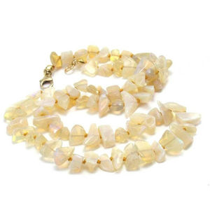 Collar de Ópalo Único de Plata 925S, Collar de Ópalo Real, Oro Blanco de 18K, Joyería con Piedras Naturales para la Elaboración de Joyas - Product Image 1