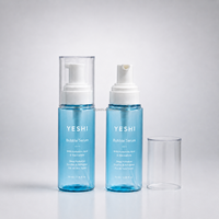 Flacon pompe en plastique vide personnalisé de 70 ml pour nettoyant cils en mousse avec pompe blanche, emballage cosmétique pour soins du visage, vente en gros