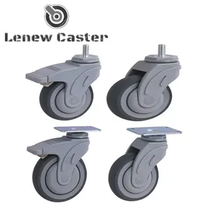 Hele Plastic Ziekenhuis Castor Leverancier Productie Ziekenhuis Bed Apparatuur Medische Caster Wiel