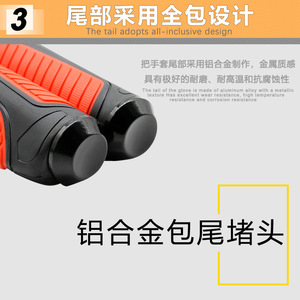 Poignées de guidon de moto universelles en caoutchouc ergonomiques antidérapantes pour cruisers, pièces de rechange, noir, rouge, Orange - Product Image 5