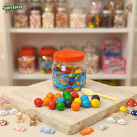 Chewing-gum en boules colorées aux saveurs de fruits assorties, pot de 50 pièces pour les fêtes d'enfants, fabricants de chewing-gum