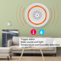 Sirène d'alarme intelligente Tuya Zigbee pour intérieur/extérieur en plastique ABS avec lumière LED clignotante 90 dB, contrôle par application et notification