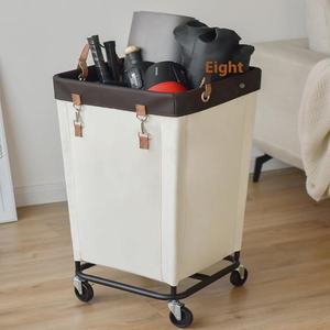 Grande rotolamento cesto della biancheria con ruote <span class=keywords><strong>Design</strong></span> moderno cesto di vestiti <span class=keywords><strong>sporchi</strong></span> per uso bagno - Product Image 2