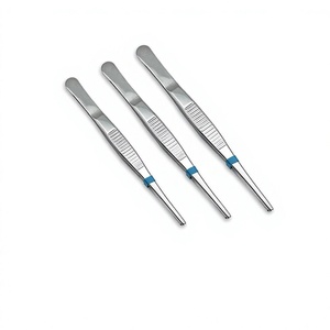 Pinzas para Tejidos de Acero Inoxidable, Pinzas de Disección Rectas, Pinzas Médicas para Aplicación de Apósitos con Dientes - Product Image 5
