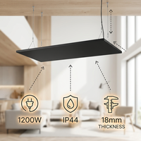 Panneau chauffant radiant portable et étanche à montage au plafond, Calefactor Electrico, chauffage infrarouge intelligent contrôlé par application WiFi, CE OEM