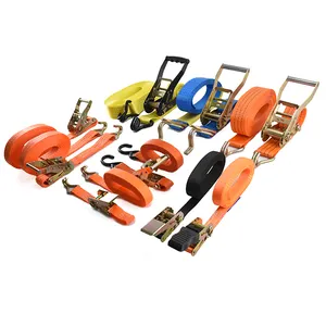 FORCENTRA 2000kg Polyester 35mm Ratchet Tensioner Straps And Lashing Belts With Adjustable Buckle Cargo Strap