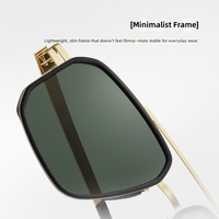 Nouvelles lunettes de soleil polarisées UV400 à double pont en acier ultra-léger pour hommes, idéales pour la pêche et la conduite