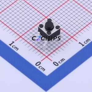 GT-TC075C-H038-L1 Tactile Switch Through hole-4P,4.5x4.5mm Switch Single Pole Single Throw Round Button 1N Through Hole - Product Image 1