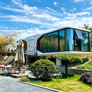 <span class=keywords><strong>Maison</strong></span> Capsule Spatiale de Luxe, <span class=keywords><strong>Maison</strong></span> Modulaire Préfabriquée Moderne, Mini-<span class=keywords><strong>Maison</strong></span> pour Glamping en Station Balnéaire, Pod Conteneur Mobile Futuriste - Product Image 6