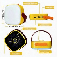 Lampe de camping LED d'extérieur, solaire et rechargeable par Type-C, mini portable, indice IP44, batterie au lithium, garantie 2 ans