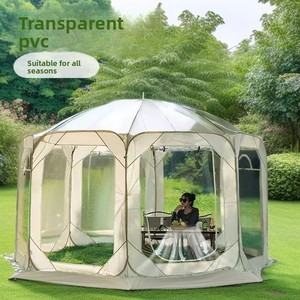 Nouvelle tente d'hiver pour le camping <span class=keywords><strong>en</strong></span> plein air, transparente <span class=keywords><strong>en</strong></span> PVC, quatre saisons, avec cadre <span class=keywords><strong>en</strong></span> aluminium, tente étoilée, coupe-vent, chaude - Product Image 3
