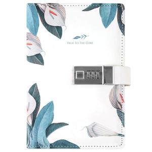Carnet personnel secret en cuir PU A5 2026, journal relié rigide avec serrure à code, classeur budgétaire pour l'école ou en cadeau - Product Image 1