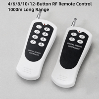 Control Remoto Digital Universal de 8 Teclas, 433MHz, Transmisor Numerado, Carcasa Blanca, Antena Metálica, Equipo para Motor de Puerta, Venta al Por Mayor, OEM