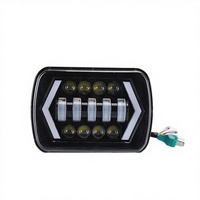 Nouveau phare rectangulaire He Xing LED 5x7\" 7X6\" 24W avec feux de jour (DRL) haut/bas pour Wrangler Truck 4X4