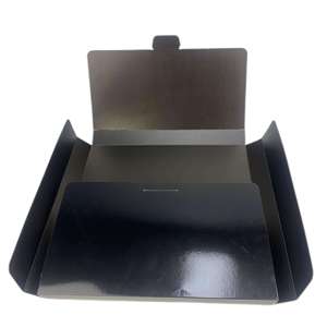 Caja de Cartón Plegable Negra con Protección UV para Regalos, Embalaje para Pañuelos de Seda, Toallitas y Toallas - Product Image 2