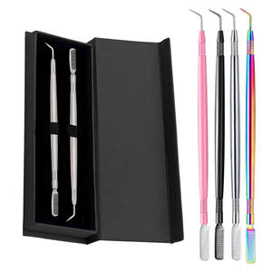 Outil de séparation de beauté en acier inoxydable, outil de lifting des cils rose pour la pose de faux cils, emballage personnalisé, outil de lifting des cils - Product Image 1